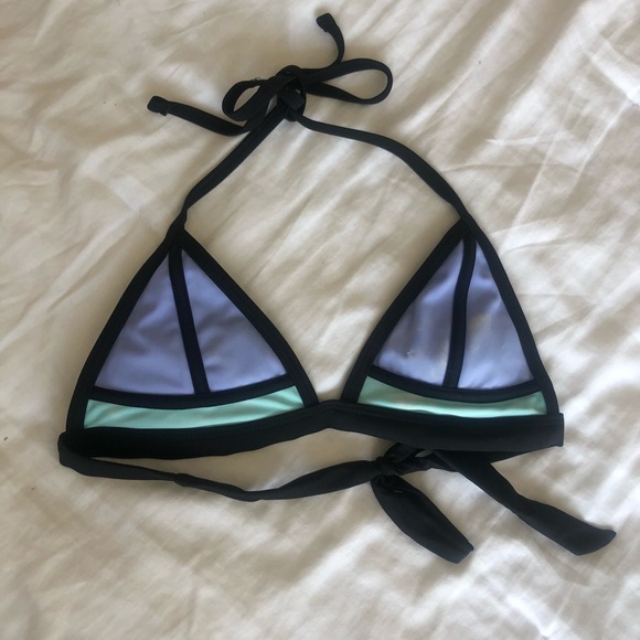 teal triangle bikini